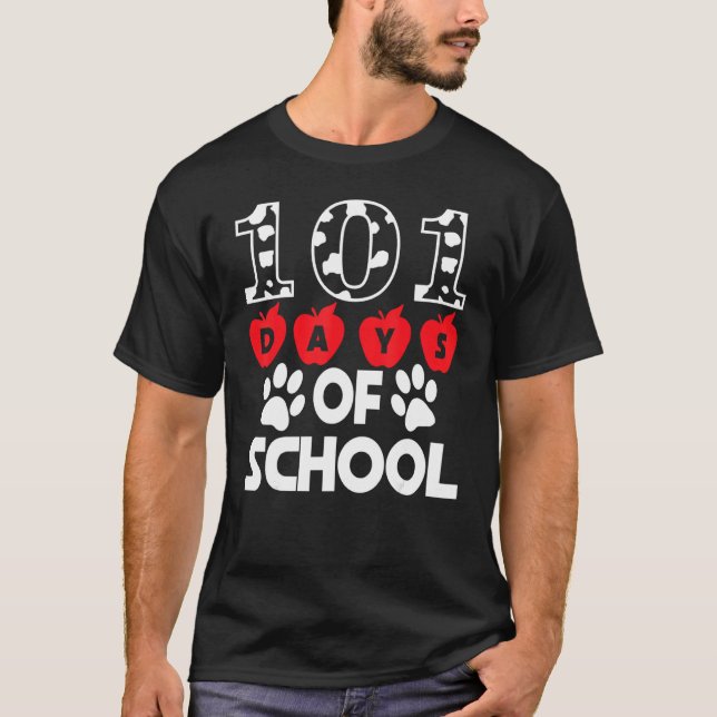 101 Day School Shirt 100th Day Of Magical Teacher  T Shirt (Framsida)