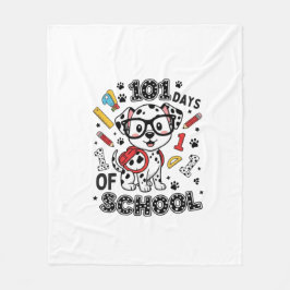 101 Days of School Dalmatian Puppy Fleecefilt