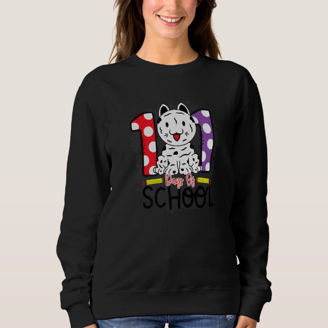 101 Days Of School  Dog 100 Days Of School T Shirt (Framsida)