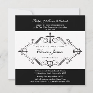 101-Denise - CHRISTENING INBJUDAN: viva 5SQ Inbjudningar