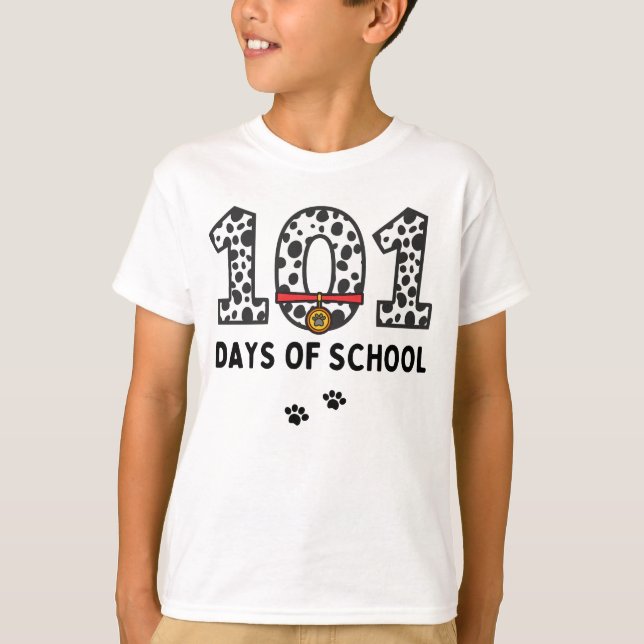 101 Hund i skolan Dalmatien Funny T-Shirt (Framsida)