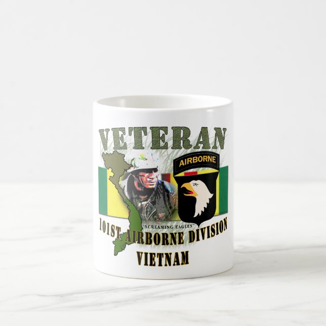 101. Luftburna Div-Vietnam (ingen CIB) Kaffemugg (Center)