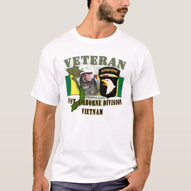 101. Luftburna Div - Vietnam (ingen CIB) T Shirt (Framsida)