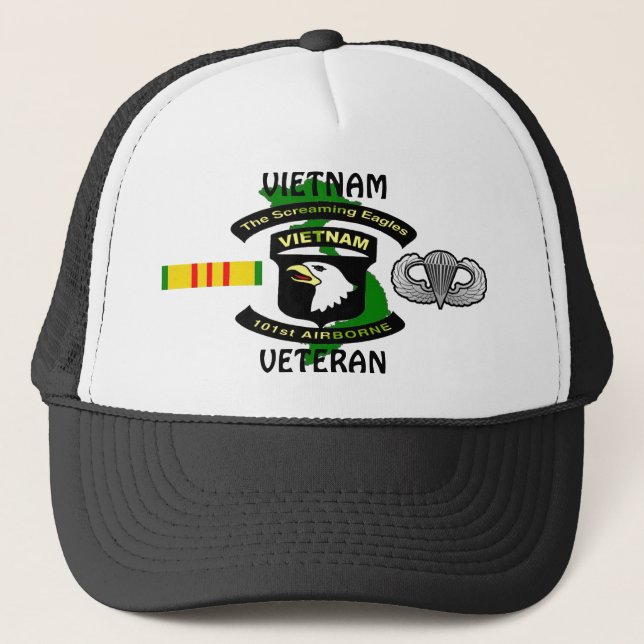 101. Luftburna skrikiga lock för örnVietnam boll Truckerkeps (Framsida)