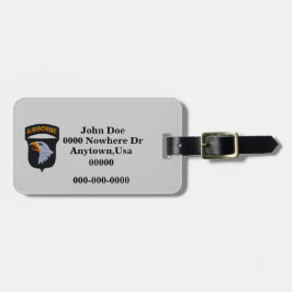 101. luftburna uppdelning lappar bagagemärkren bagagebricka