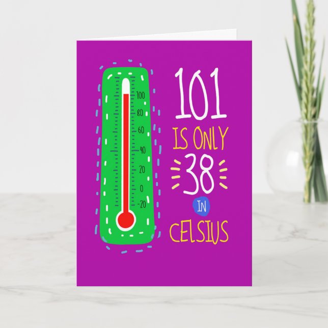 101 på Celsius Milestone Birthday Kort (Framsida)