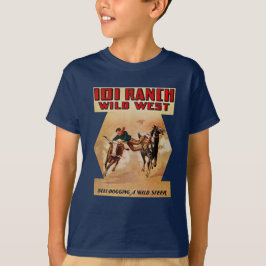 101 Ranch Western Rodeo Steer Wrestling Tee Shirt
