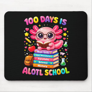 101 skoldagar axolotl söt barn lärar fest musmatta