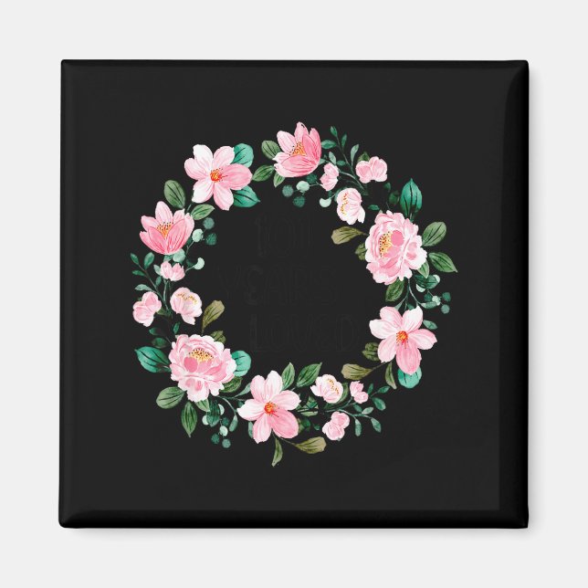 101 Years Loved Women Men 101 Years Old Cool 101st Magnet (Framsidan)