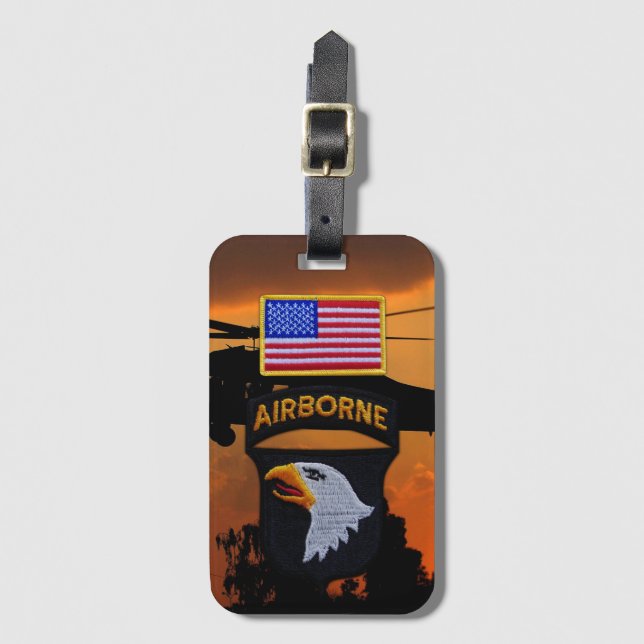 101st ABN Airborne Division Screaming Eagles Vets Bagagebricka (Framsida vertikal)