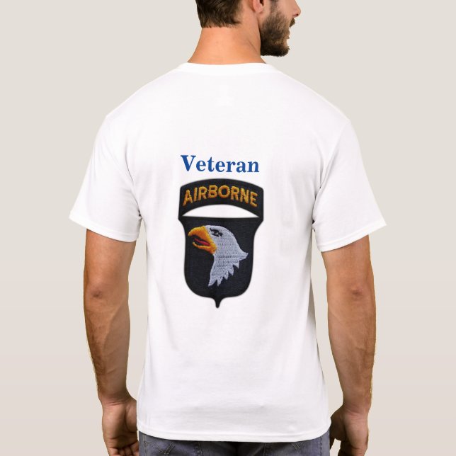101st ABN Airborne Division Screaming Eagles Vets T Shirt (Baksida)
