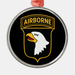 101st Airborne Division - Militärpatch Insignia Julgransprydnad Metall