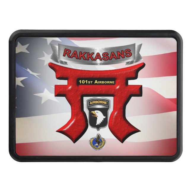 101st Airborne Division ’RAKKASANS’ Hitch Cover Dragkroksskydd (Framsidan)