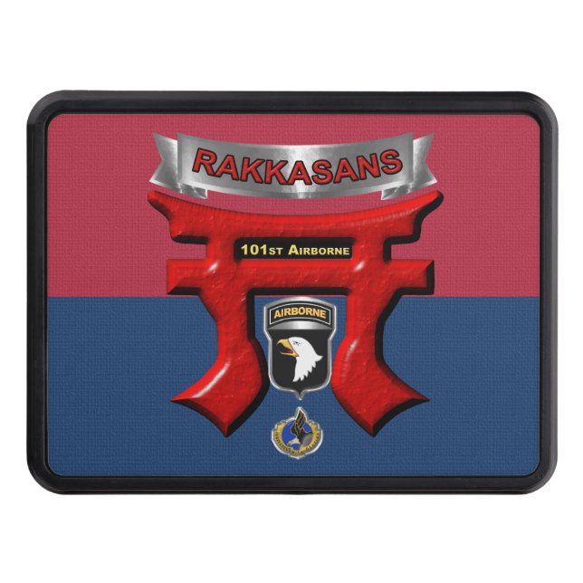 101st Airborne Division ’RAKKASANS’ Hitch Cover Dragkroksskydd (Framsidan)