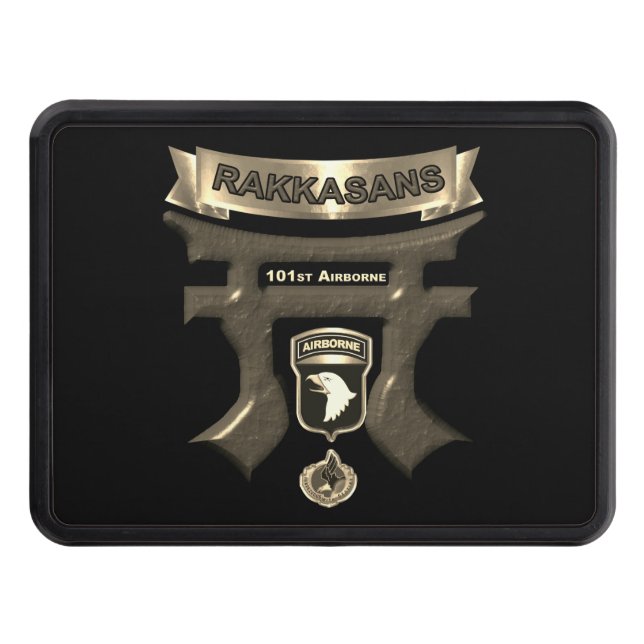 101st Airborne Division ’RAKKASANS’ Hitch Cover Dragkroksskydd (Framsidan)