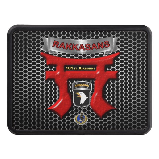101st Airborne Division ’RAKKASANS’ Hitch Cover Dragkroksskydd (Framsidan)