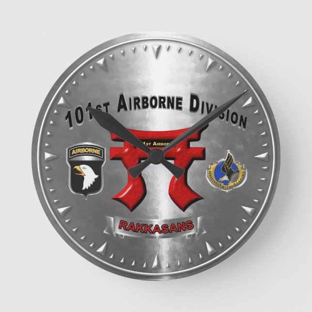 101st Airborne Division Rakkasans Rund Klocka (Framsida)
