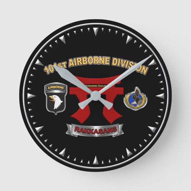 101st Airborne Division Rakkasans Rund Klocka (Framsida)