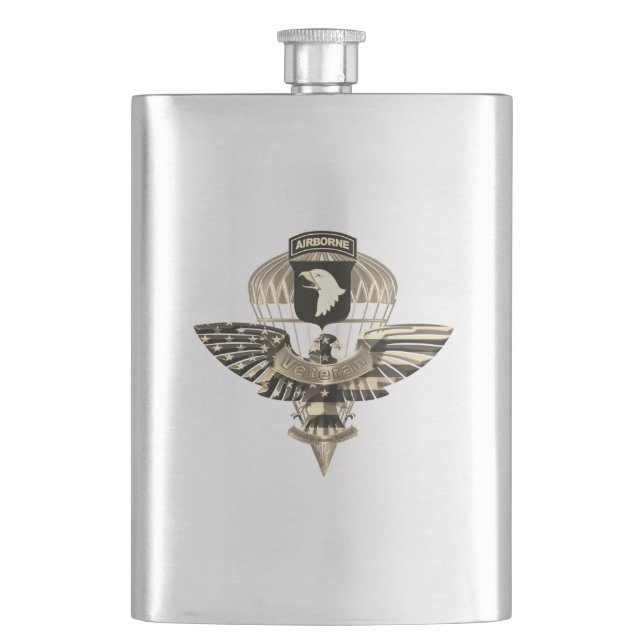 101st Airborne Division “Screaming Eagles” Flask Fickplunta (Framsidan)