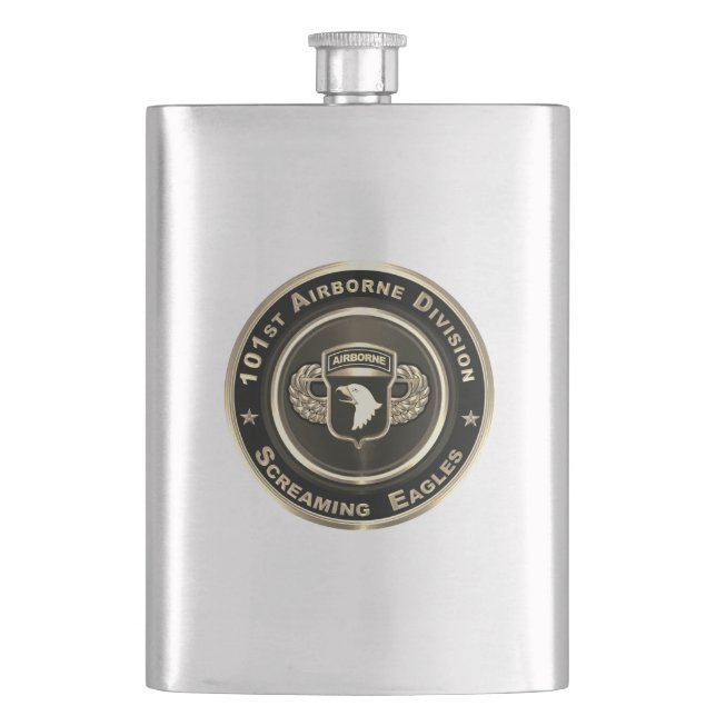 101st Airborne Division ’Screaming Eagles’ Flask Fickplunta (Framsidan)