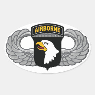 101st Airborne Division ’Screaming Eagles’ Ovalt Klistermärke