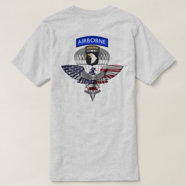 101st Airborne Division ’Screaming Eagles’ T Shirt (Design baksida)