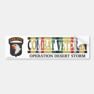 101st Airborne Division SWA Combat Veteran-klister Bildekal