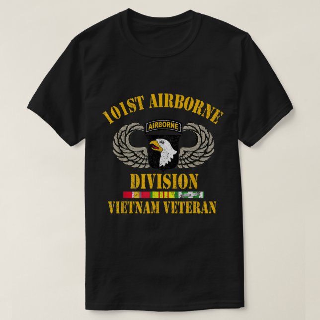 101st Airborne Division Vietnam Veteran  T Shirt (Design framsida)