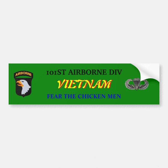 101st Airborne Vietnam Bumper Sticker Bildekal (Framsidan)