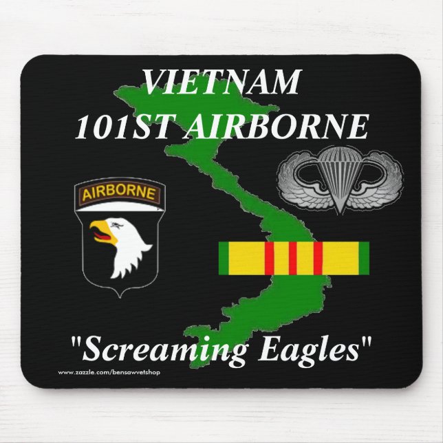 101st Airborne Vietnam Mousepad 2/b Musmatta (Framsidan)