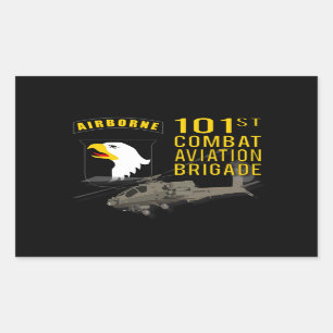 101st Combat Aviation - Apache Rektangulärt Klistermärke