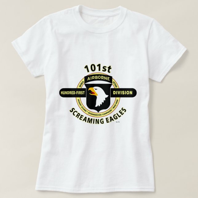 101ST LUFTBUREN UPPDELNING "SKRIKIGA ÖRNAR " TEE (Design framsida)