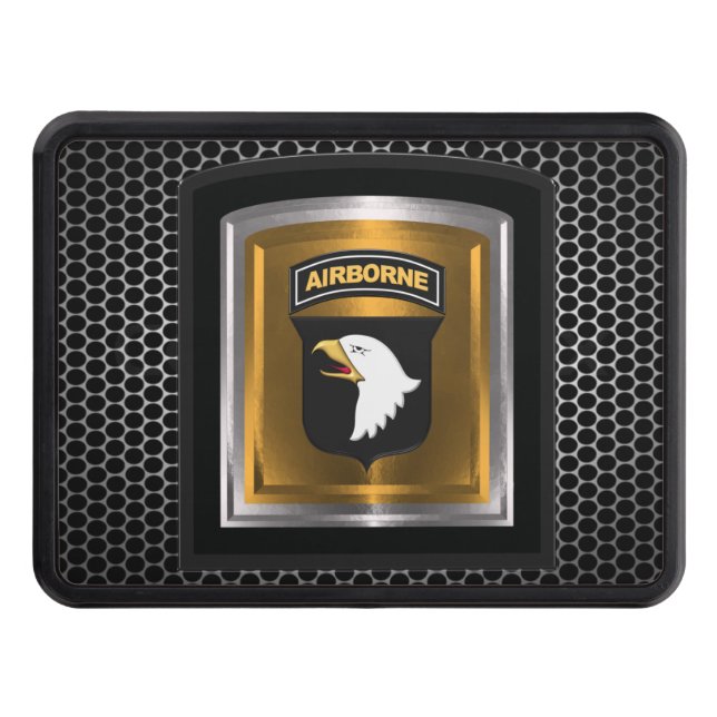 101st Trailer Hitch Cover för flygburen division Dragkroksskydd (Framsidan)