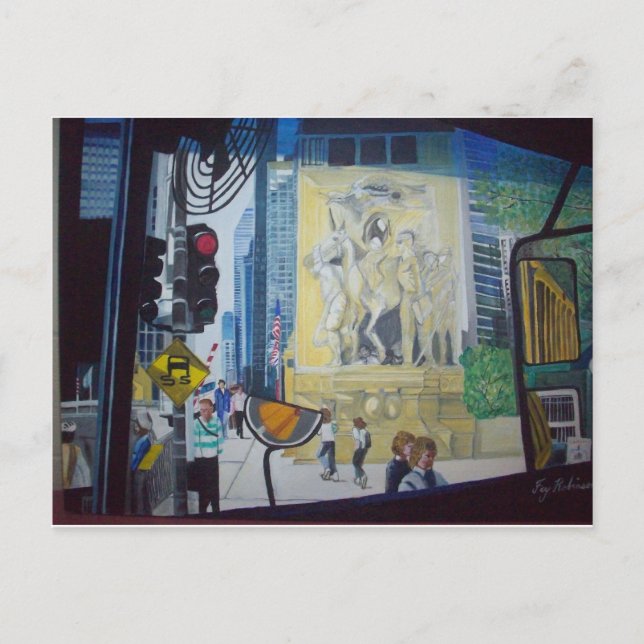 1025255 Chicago Bridge av Fay Robinson Vykort (Framsida)