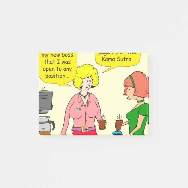 1029 79 positioner i Kama Sutra-tecknaden Post-it Block (Framsida)
