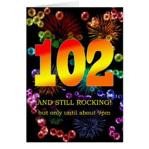 102:a födelsedag fortfarande hälsningskort
