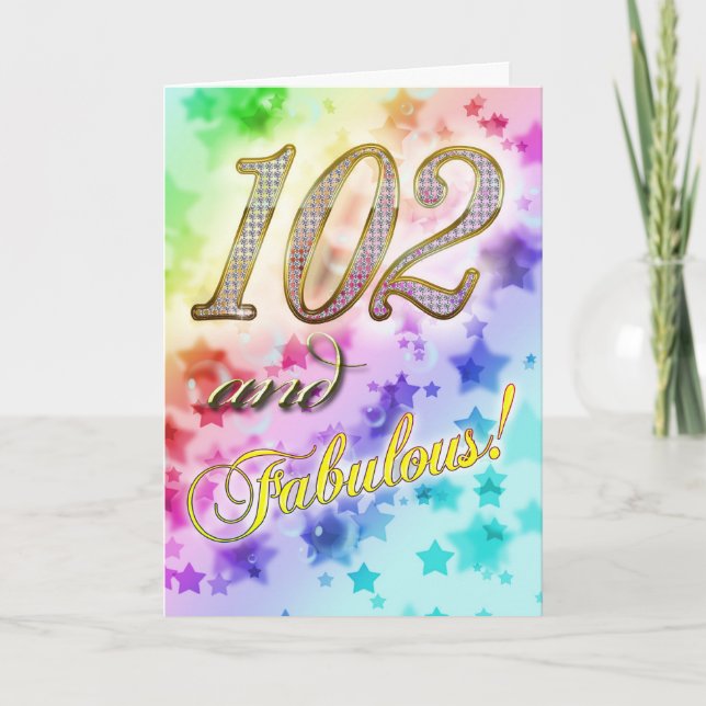 102:a Födelsedagsfest inbjudan (Framsida)