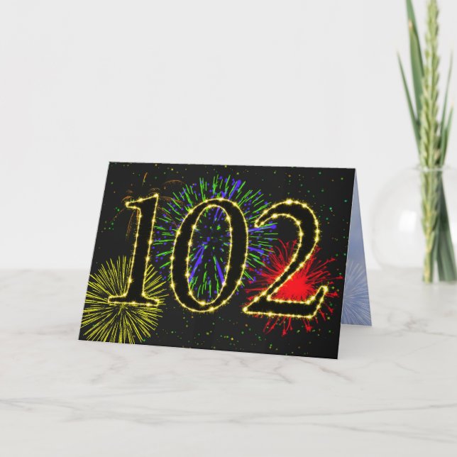 102:a Födelsedagsfest inbjudan (Framsida)
