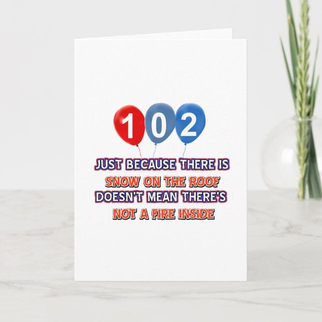 102:a snö på tak-födelsedagskalender kort (Framsida)