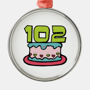 102 Ålderskaka Julgransprydnad Metall