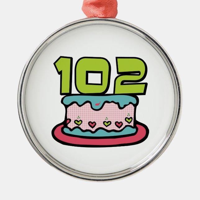 102 Ålderskaka Julgransprydnad Metall (Framsidan)
