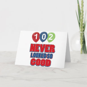 102 åriga födelsedagdesigner kort
