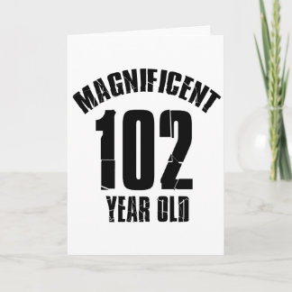 102 ÅRS GAMLA BIRTHDAY-FORMGIVNINGAR KORT