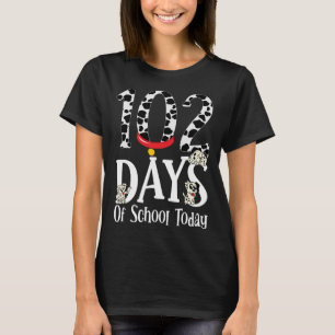 102 dagar i skolan i dag med Cute Dalmatien Hund S T Shirt