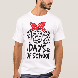 102 dagars skola i dag 100 dagar Smarter Dalmatien T Shirt