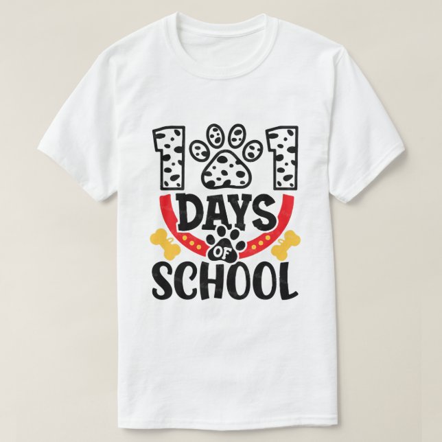 102 dagars skola i dag 100 dagar Smarter Dalmatien T Shirt (Design framsida)