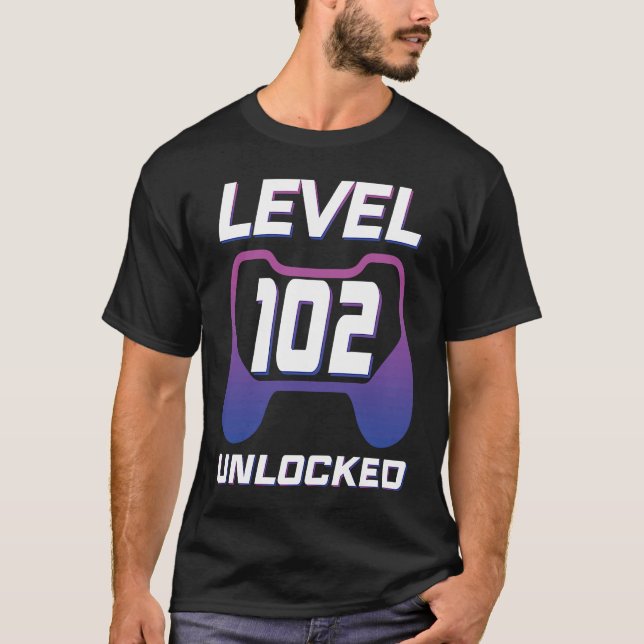 102-dagars upplåsta spelare på nivå 102 GER video  T Shirt (Framsida)