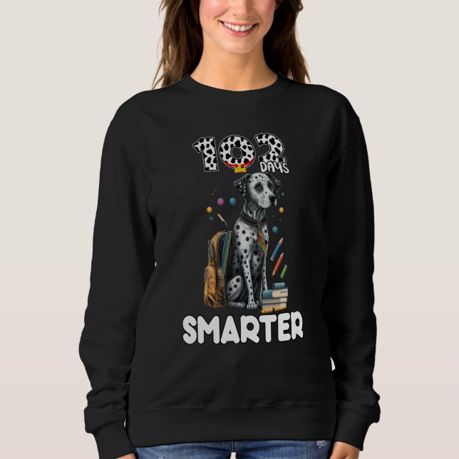 102 Days Smarter Dalmatian Dog 102 Day Of School K T Shirt (Framsida)