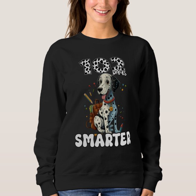 102 Days Smarter Dalmatian Dog 102 Day Of School K T Shirt (Framsida)