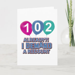 102. födelsedagdesigner kort